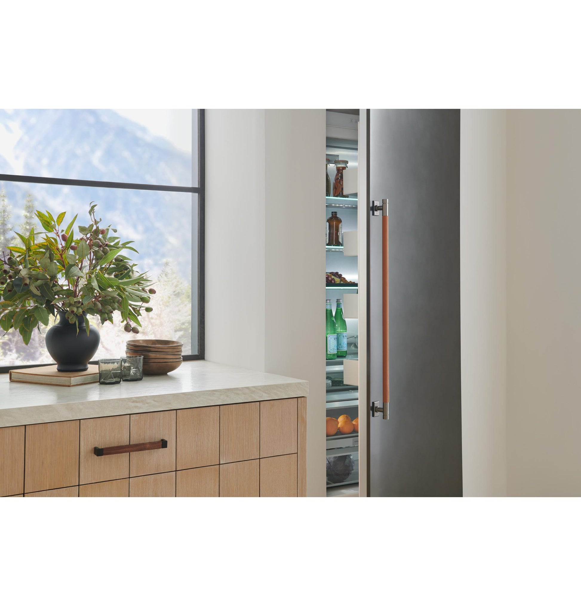 Monogram ZK1TN369VLH Monogram 36" Lh Column Panel Titanium Designer Collection