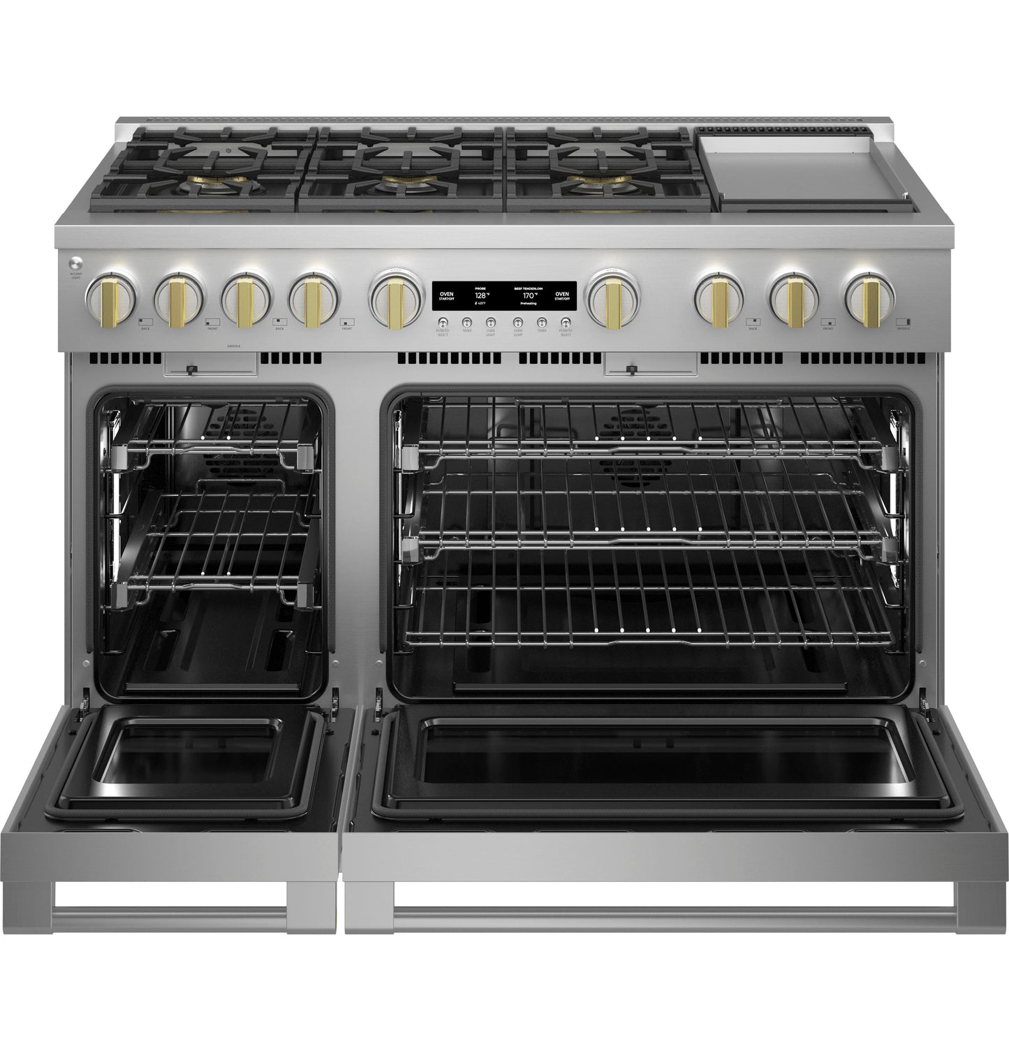 Monogram ZGP486NDTSS Monogram 48" All Gas Professional Range With 6 Burners And Griddle (Natural Gas)