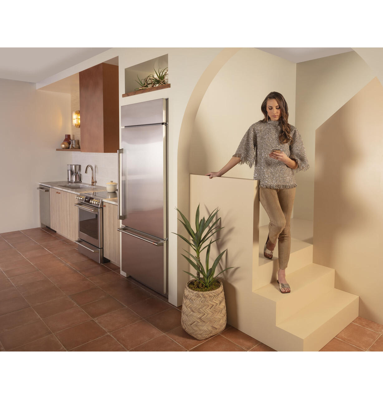 Cafe CDB36RP2RS1 Café™ 21.3 Cu. Ft. Built-In Bottom-Freezer Refrigerator