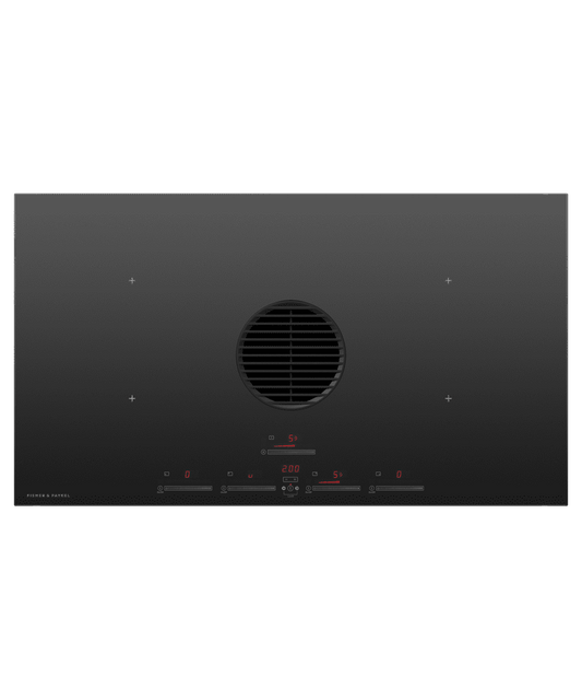 Fisher & Paykel CID364DTB4 Induction Cooktop, 36", 4 Zones With Integrated Ventilation