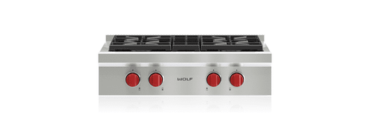 Wolf SRT304 30" Sealed Burner Rangetop - 4 Burners