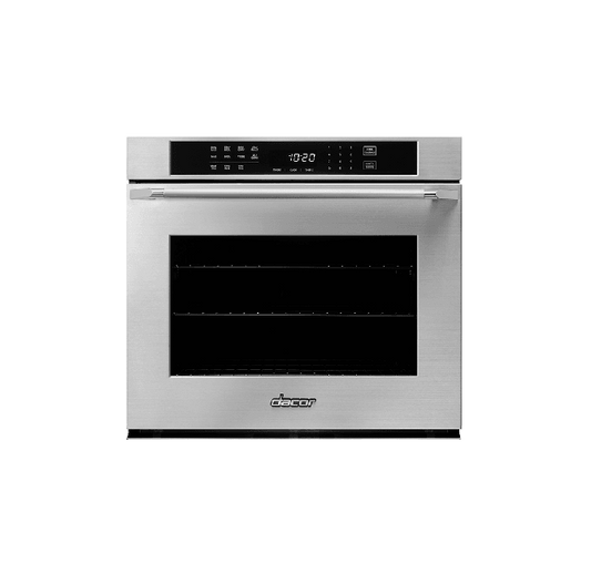 Dacor HWO130FS Heritage 30" Single Wall Oven, Silver Stainless Steel With Flush Handle
