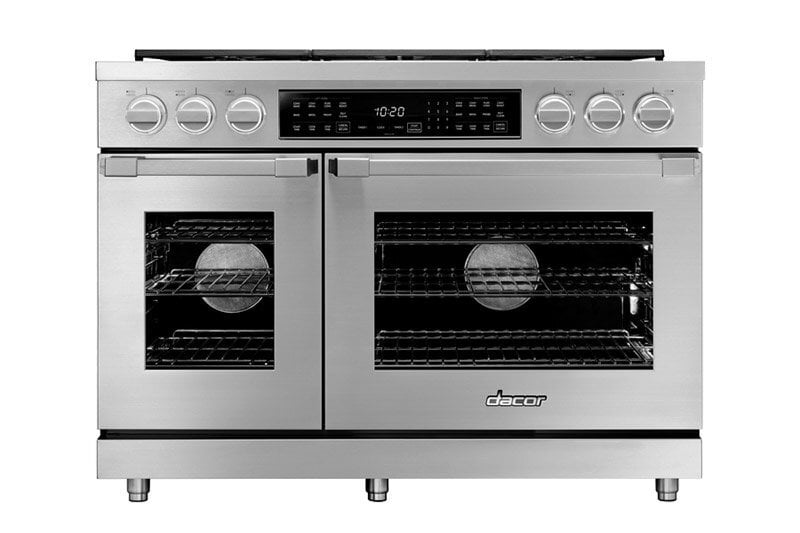 Dacor HDPR48SLP 48" Dual Fuel Pro Range, Silver Stainless Steel, Liquid Propane