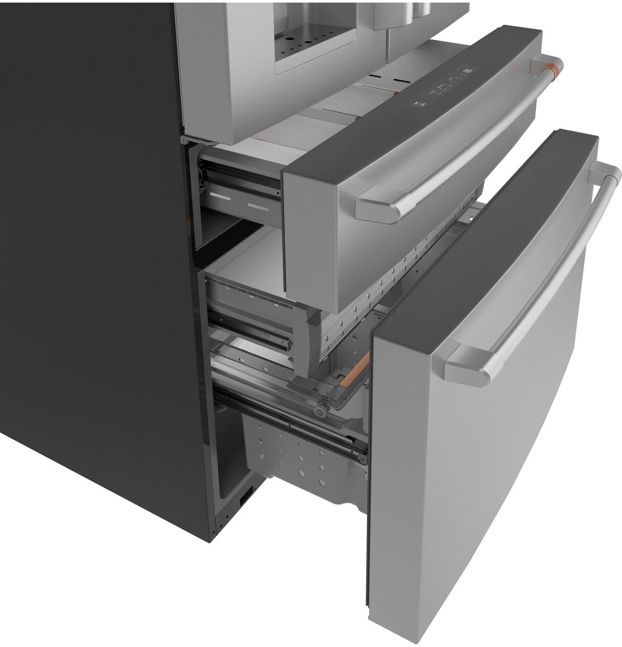 Cafe CXE22DP2PS1 Café&#8482; Energy Star® 22.3 Cu. Ft. Smart Counter-Depth 4-Door French-Door Refrigerator