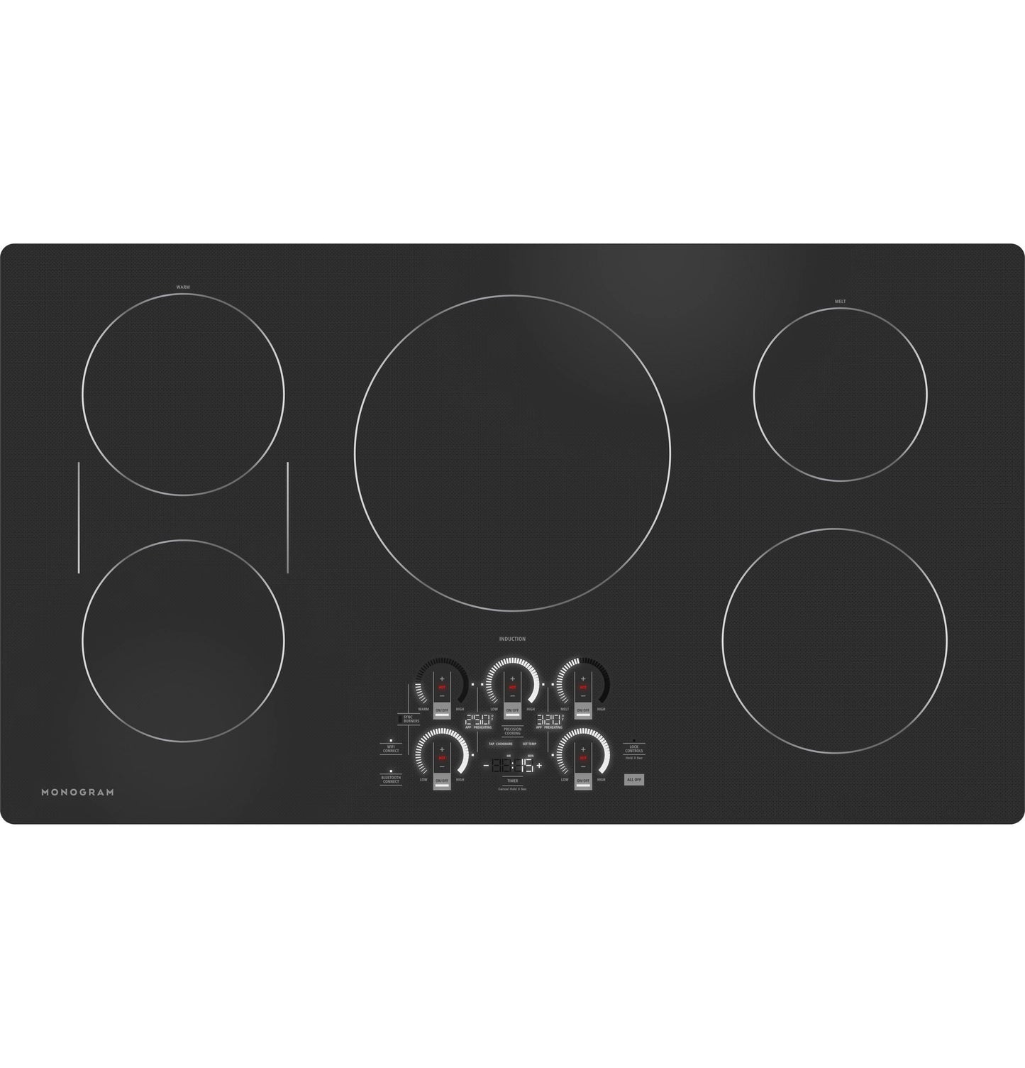 Monogram ZHU36RDTBB Monogram 36" Induction Cooktop