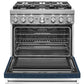 Kitchenaid KFDC506JIB Kitchenaid® 36'' Smart Commercial-Style Dual Fuel Range With 6 Burners - Ink Blue