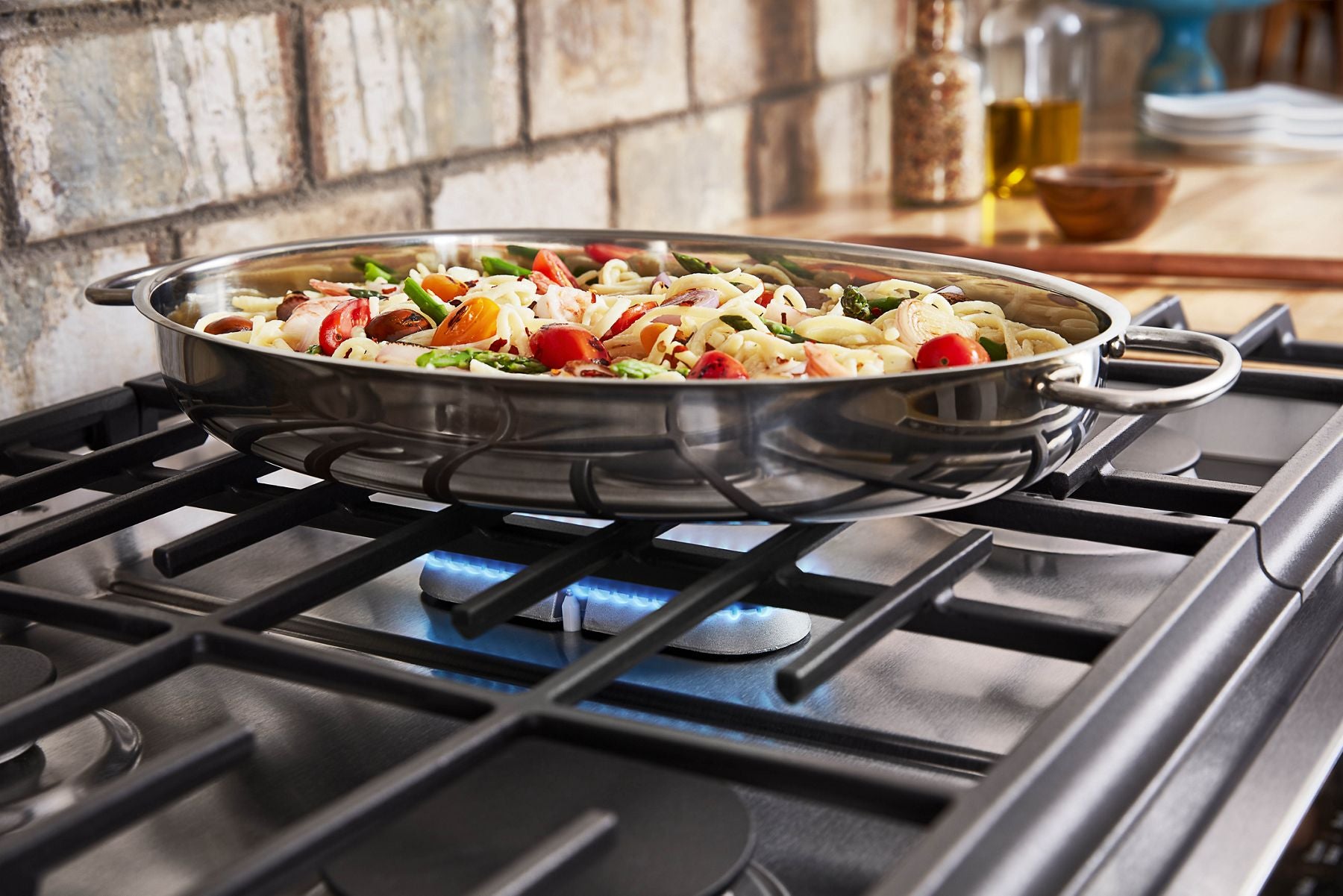 Kitchenaid KSDB900ESS 30-Inch 5-Burner Dual Fuel Convection Slide-In Range With Baking Drawer - Stainless Steel