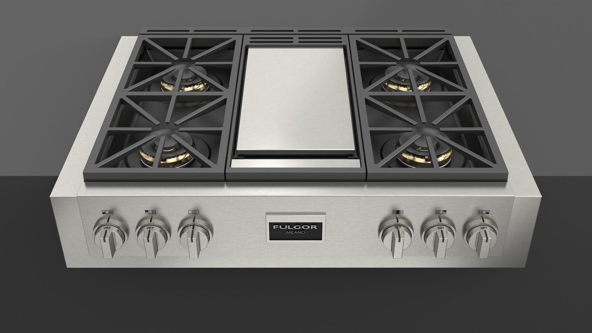 Fulgor Milano F6GRT364GS1 Sofia 36" Pro Gas Rangetop With Griddle
