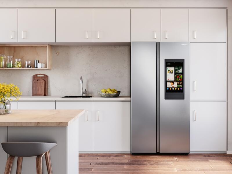 Samsung RS28A5F61SR 27.3 Cu. Ft. Smart Side-By-Side Refrigerator With Family Hub™ In Stainless Steel