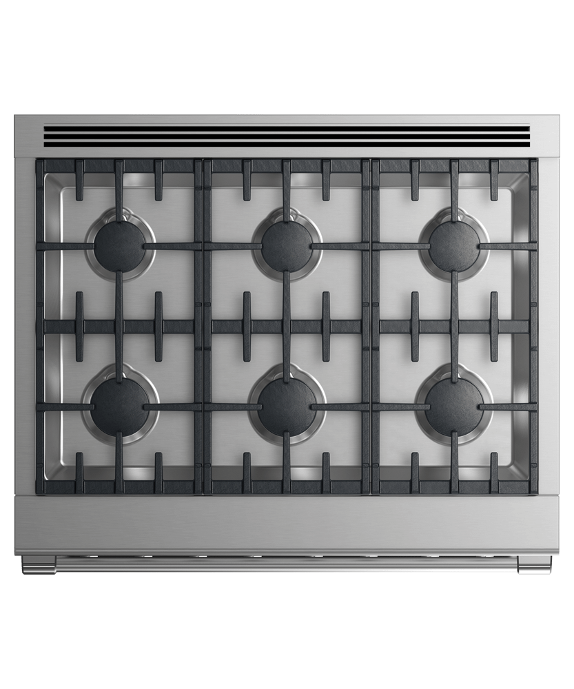 Fisher & Paykel RDV2366NN Dual Fuel Range, 36", 6 Burners