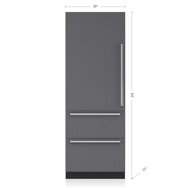 Sub-Zero IT30RIDRH 30" Designer Over-And-Under Refrigerator With Internal Dispenser - Panel Ready