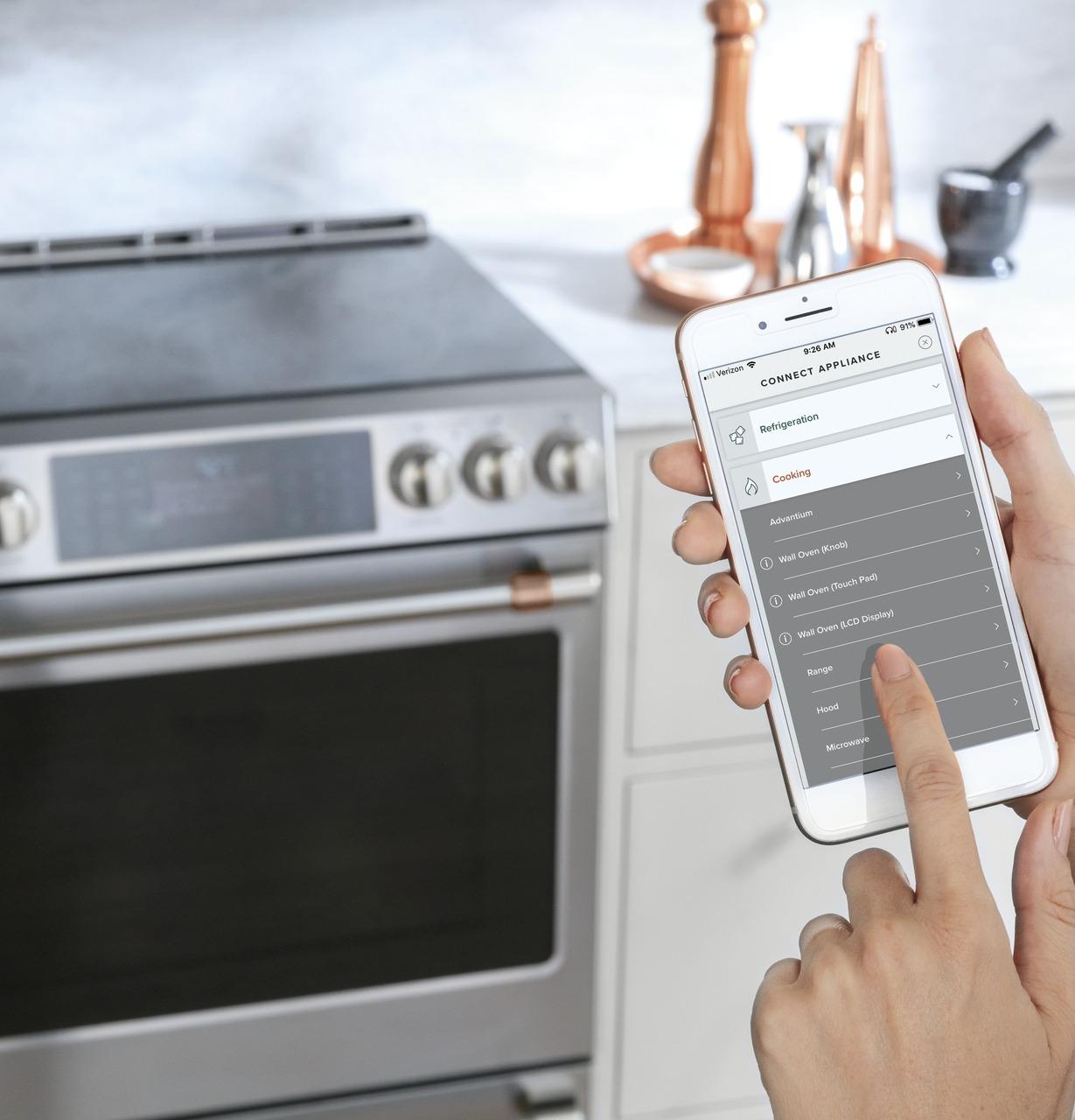 Cafe CHS90XP2MS1 Café™ 30" Smart Slide-In, Front-Control, Induction And Convection Range With In-Oven Camera