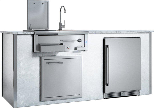 Xo Appliance XOGOKBARV1WH Appliance Ready Pre-Assembled Entertaining Trio Island White COMPONENTS SOLD SEPARATELY