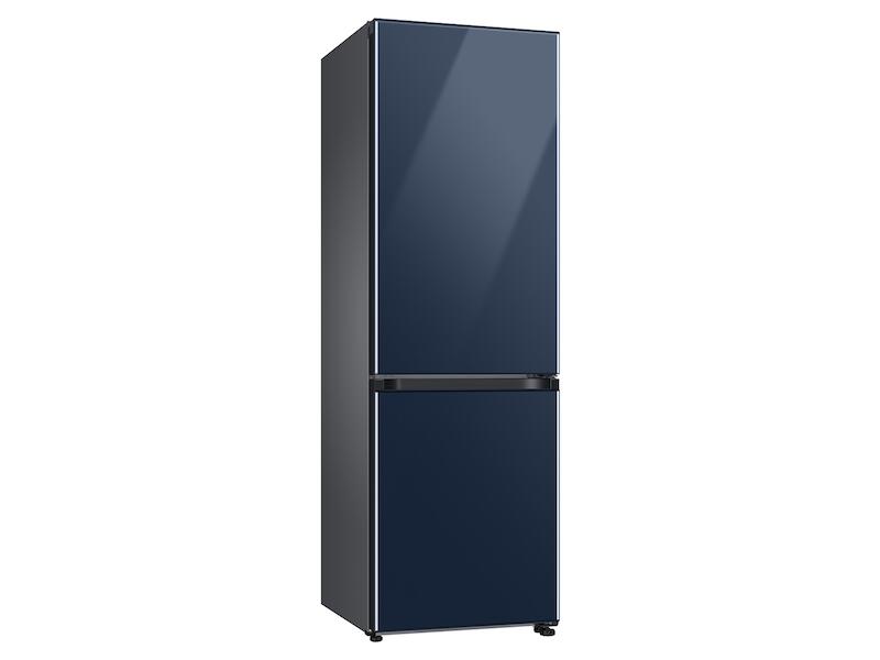 Samsung RB12A300641 12.0 Cu. Ft. Bespoke Bottom Freezer Refrigerator With Customizable Colors And Flexible Design In Navy Glass