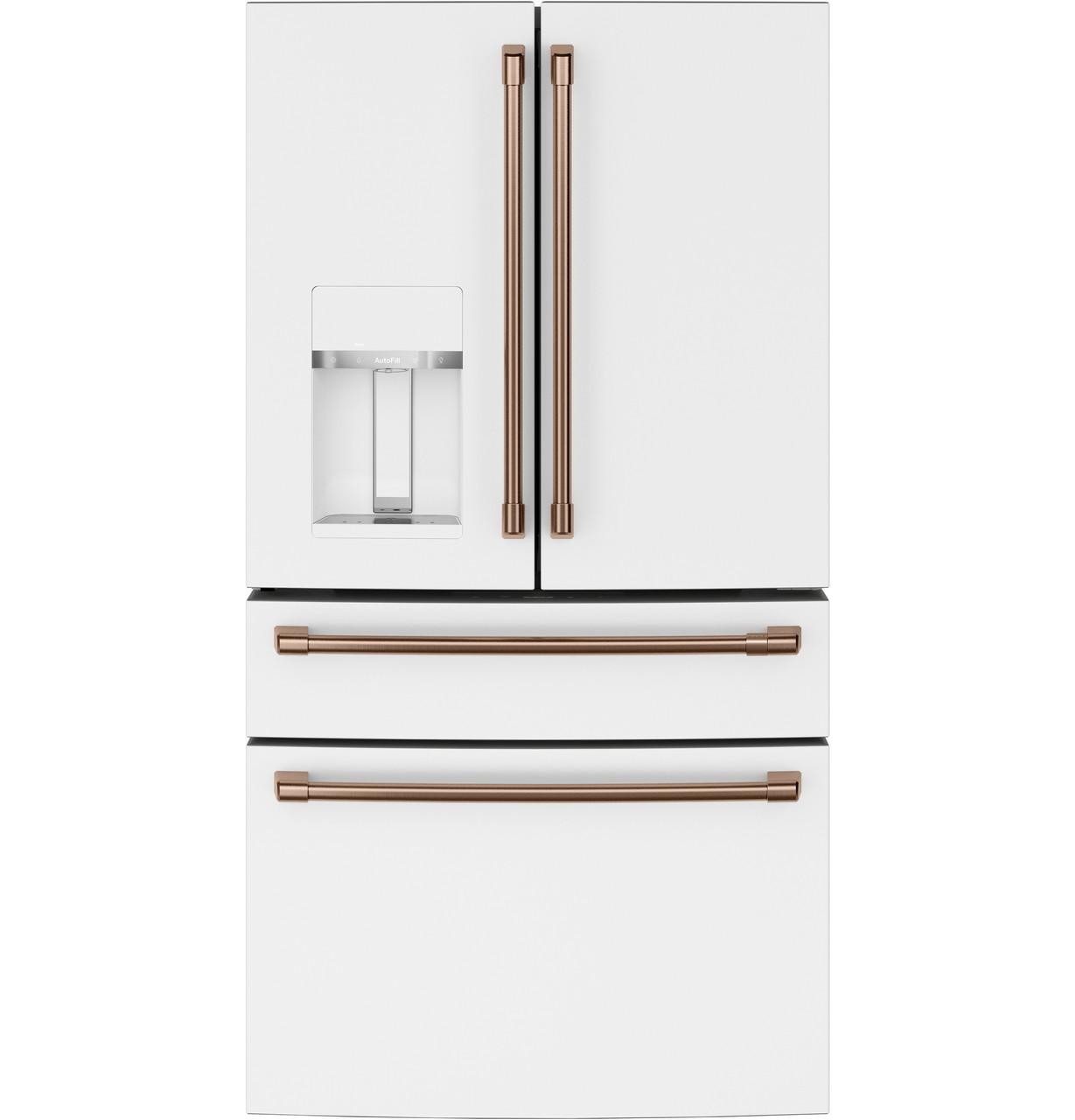 Cafe CXE22DP4PW2 Café&#8482; Energy Star® 22.3 Cu. Ft. Smart Counter-Depth 4-Door French-Door Refrigerator