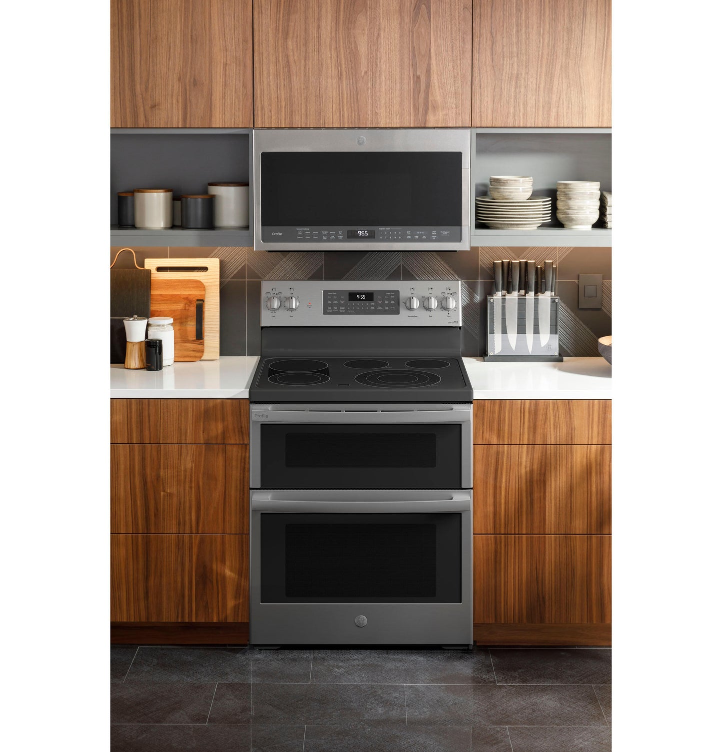Ge Appliances PB965YPFS Ge Profile&#8482; 30" Smart Free-Standing Electric Double Oven Convection Range With No Preheat Air Fry