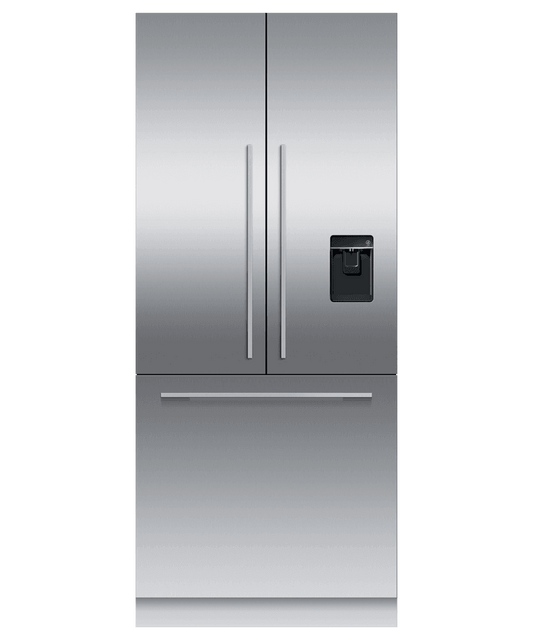 Fisher & Paykel RS36A80U1N Integrated French Door Refrigerator Freezer, 36", Ice & Water
