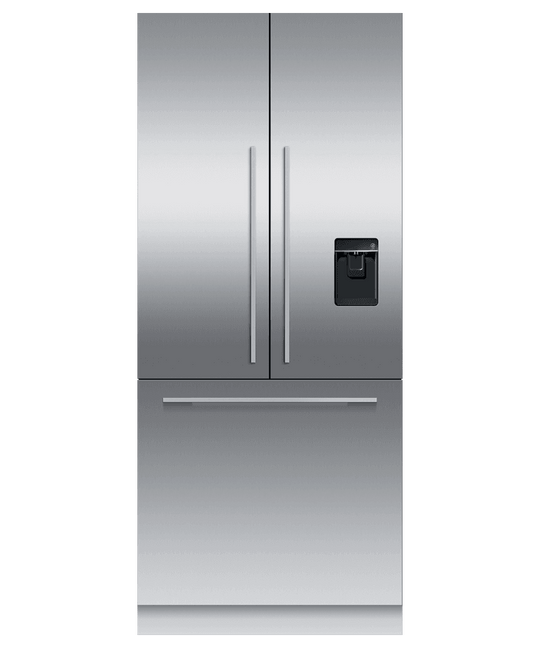 Fisher & Paykel RS36A80U1N Integrated French Door Refrigerator Freezer, 36", Ice & Water