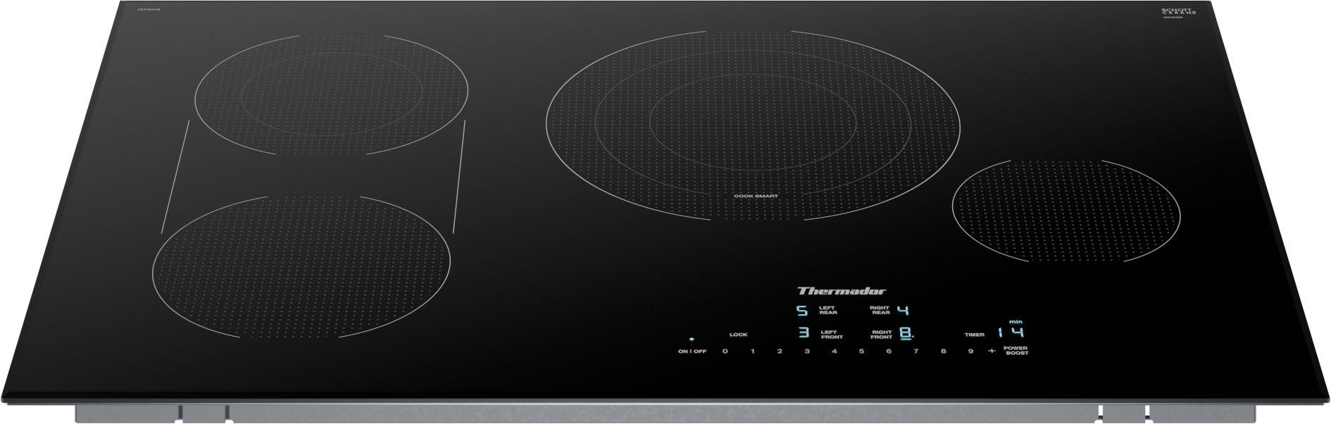 Thermador CET305YB Touch Control Electric Cooktop 30'' Black, Surface Mount Without Frame Cet305Yb