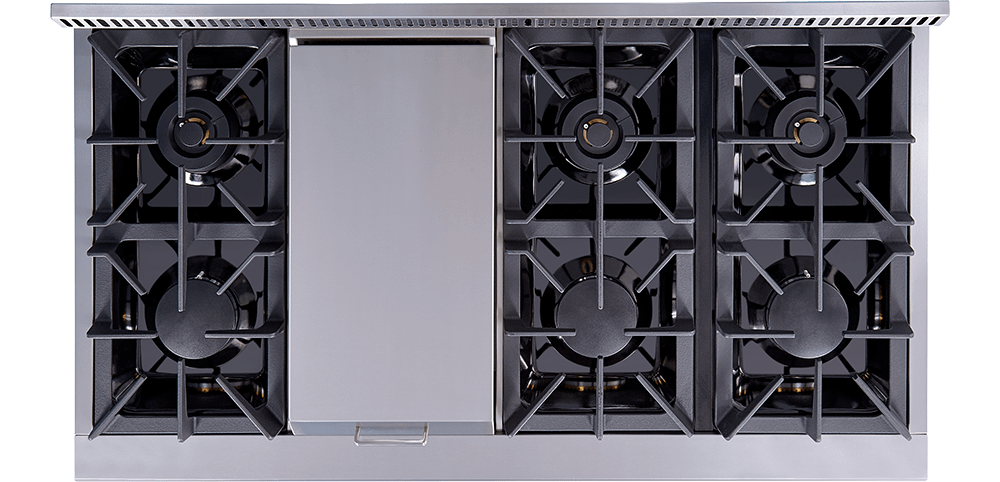 Thor Kitchen HRG4808ULP 48 Inch 6 Burner Professional Gas Range (Video Demo) - Liquid Propane