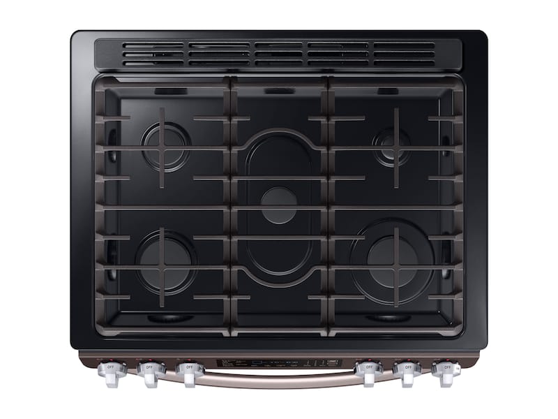 Samsung NX58R9421ST 5.8 Cu. Ft. Slide-In Gas Range With Convection In Tuscan Stainless Steel