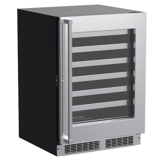 Marvel MPWC424SG31A 24-In Professional Built-In Single Zone Wine Refrigerator With Reversible Hinge With Door Style - Stainless Steel Frame Glass
