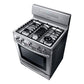 Samsung NX58F5700WS 5.8 Cu. Ft. Gas Range With True Convection In Stainless Steel