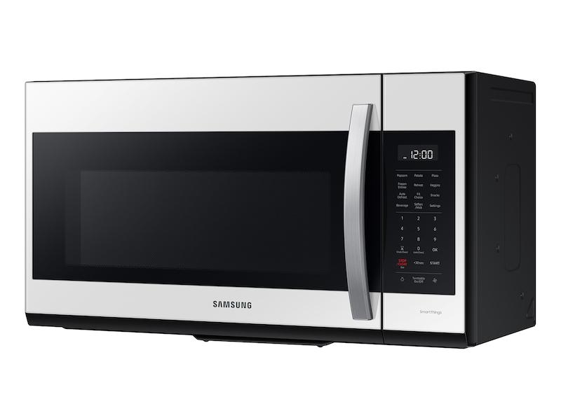 Samsung ME19CB704112 Bespoke Smart 1.9 Cu. Ft. Over-The-Range Microwave With Sensor Cook In White Glass