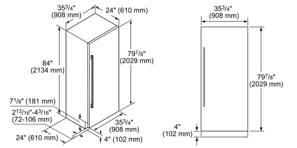 Thermador T30IR902SP 30-Inch Built-In Panel Ready Fresh Food Column