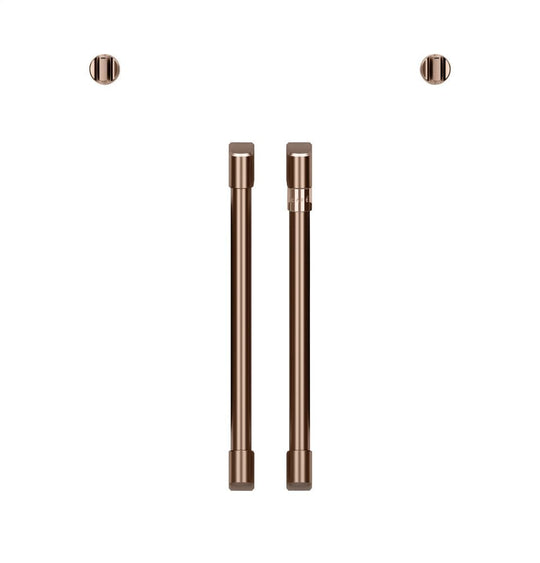Cafe CXWSFHKPMCU Café 2 French-Door Handles; 2 Knobs - Brushed Copper
