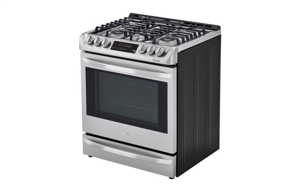 Lg LSD4913ST 6.3 Cu. Ft. Smart Wi-Fi Enabled Dual Fuel Slide-In Range With Probake Convection® And Easyclean®
