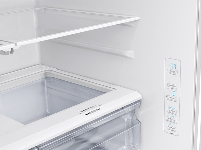 Samsung RF27T5201WW 27 Cu. Ft. Large Capacity 3-Door French Door Refrigerator With External Water & Ice Dispenser In White