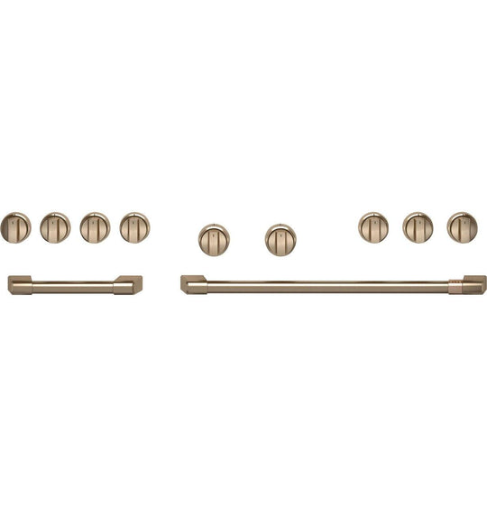 Cafe CXPR8HKPTBZ Café™ 48" Brushed Bronze Handle & Knob Set For Pro Range And Rangetop