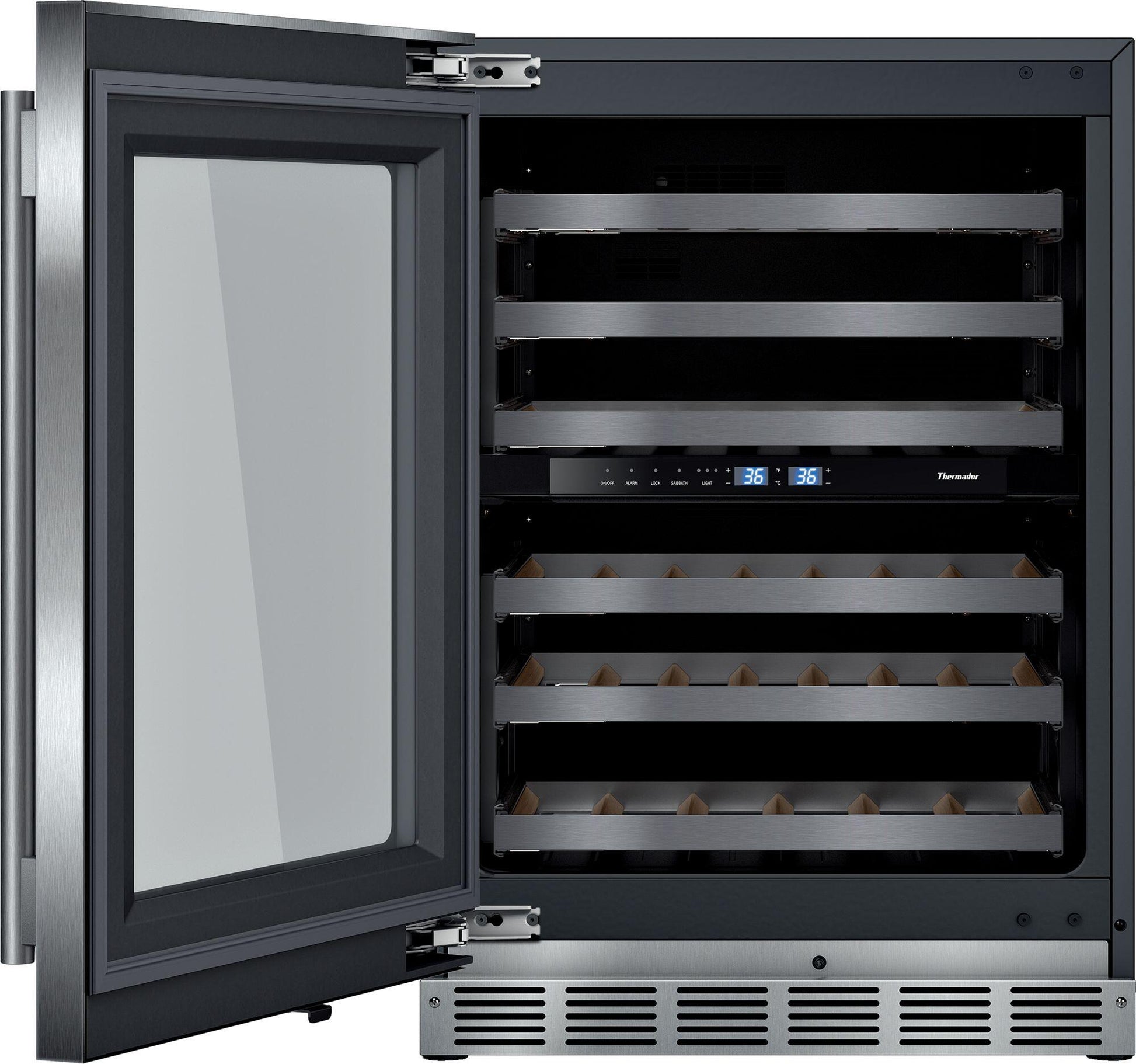 Thermador T24UW915LS Freedom® Wine Cooler With Glass Door 24'' Professional T24Uw915Ls