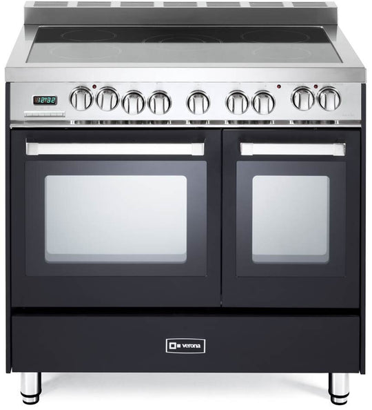 Verona VEFSEE365DE Matte Black 36" Electric Double Oven Range