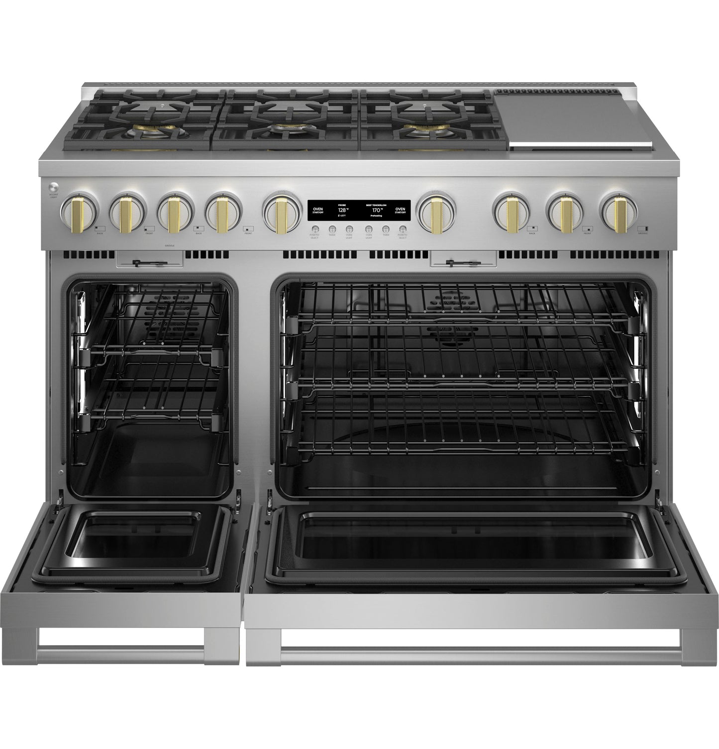 Monogram ZDP486NDTSS Monogram 48" Dual-Fuel Professional Range With 6 Burners And Griddle (Natural Gas)