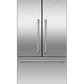 Fisher & Paykel RF201AHJSX1 Freestanding French Door Refrigerator Freezer, 36