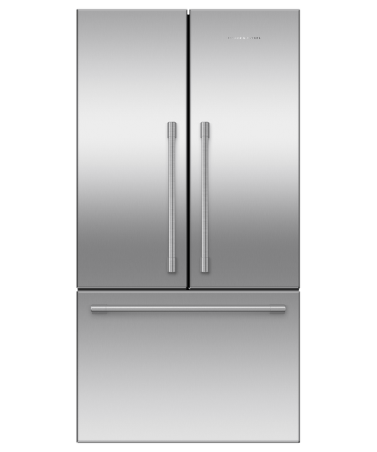 Fisher & Paykel RF201AHJSX1 Freestanding French Door Refrigerator Freezer, 36", 20.1 Cu Ft, Ice