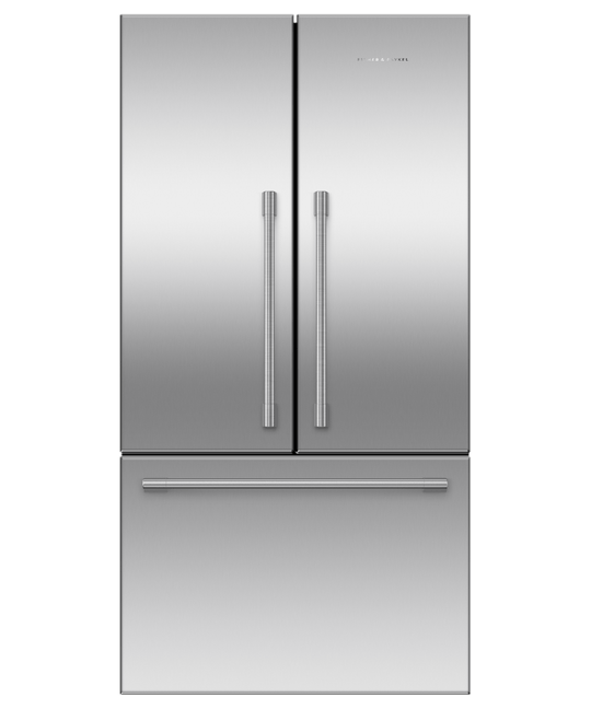 Fisher & Paykel RF201AHJSX1 Freestanding French Door Refrigerator Freezer, 36", 20.1 Cu Ft, Ice
