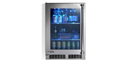 Lynx LN24REFGL 24" Outdoor Refrigerator With Glass Door, Left Hinge (Ln24Refgl)