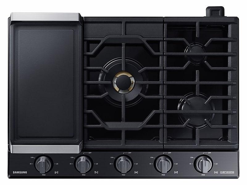 Samsung NA36M9750TM 36" Chef Collection Gas Cooktop With 22K Btu Dual Power Burner In Matte Black Stainless Steel