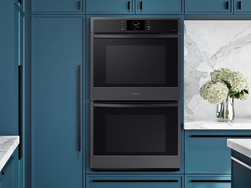 Samsung NV51CG600DMT 30" Double Wall Oven With Steam Cook In Matte Black Steel