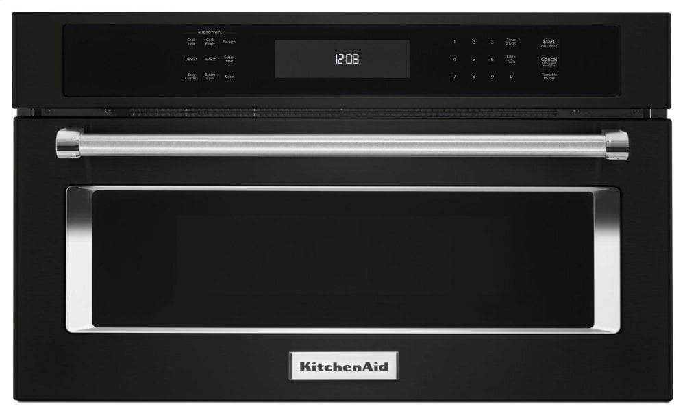 Kitchenaid KMBP107EBS 27" Built In Microwave Oven With Convection Cooking - Black Stainless Steel With Printshield&#8482; Finish