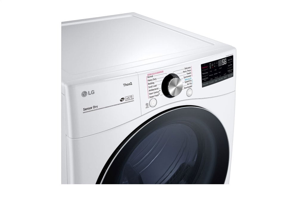Lg DLEX4200W 7.4 Cu. Ft. Ultra Large Capacity Smart Wi-Fi Enabled Front Load Electric Dryer With Turbosteam™ And Built-In Intelligence