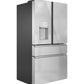 Cafe CXE22DM5PS5 Café™ Energy Star® 22.3 Cu. Ft. Smart Counter-Depth 4-Door French-Door Refrigerator In Platinum Glass
