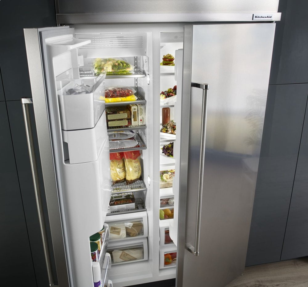 Kitchenaid KBSD608ESS 48-Inch Width Built-In Side By Side Refrigerator With Printscield™ Finish - Other