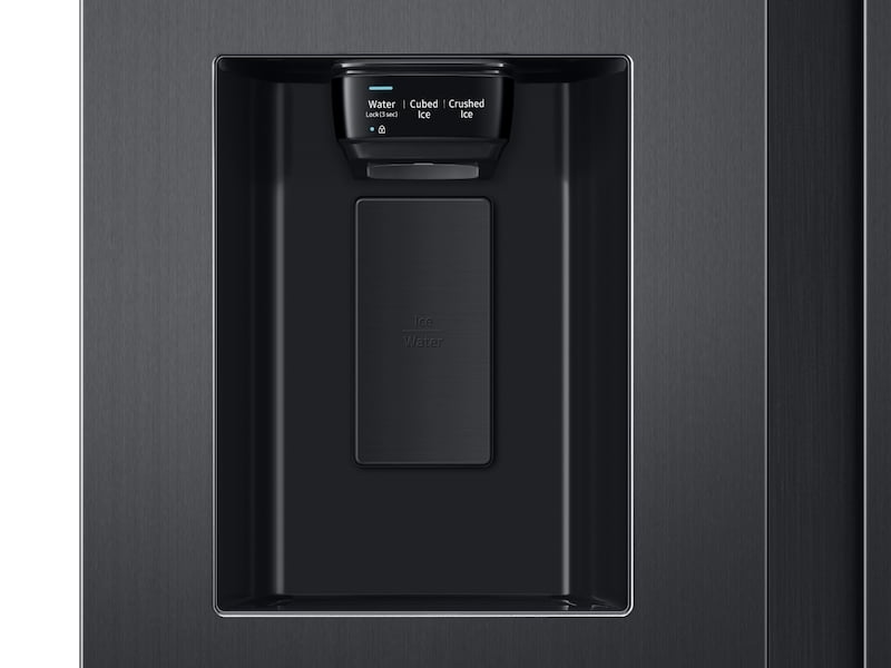 Samsung RS22T5561SG 22 Cu. Ft. Counter Depth Side-By-Side Refrigerator With Touch Screen Family Hub&#8482; In Black Stainless Steel