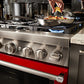 Kitchenaid KFDC506JPA Kitchenaid® 36'' Smart Commercial-Style Dual Fuel Range With 6 Burners - Passion Red