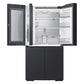 Samsung RF23A9675MT 23 Cu. Ft. Smart Counter Depth Bespoke 4-Door Flex™ Refrigerator With Customizable Panel Colors In Matte Black Steel