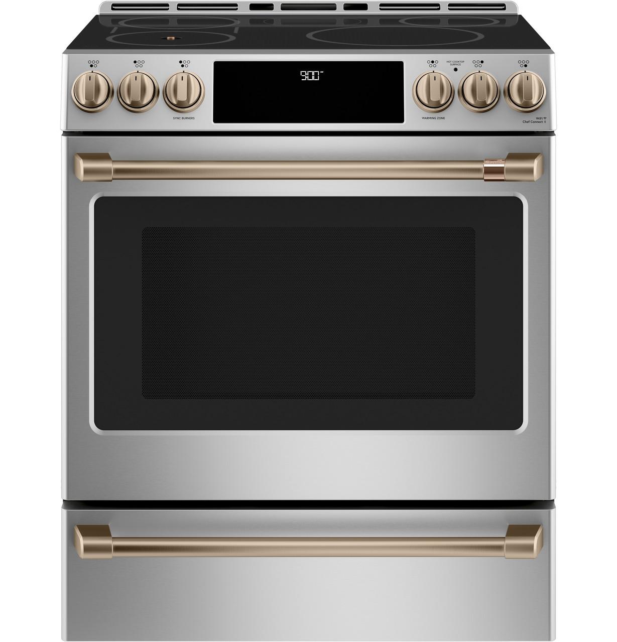 Cafe CHS90XP2MS1 Café™ 30" Smart Slide-In, Front-Control, Induction And Convection Range With In-Oven Camera